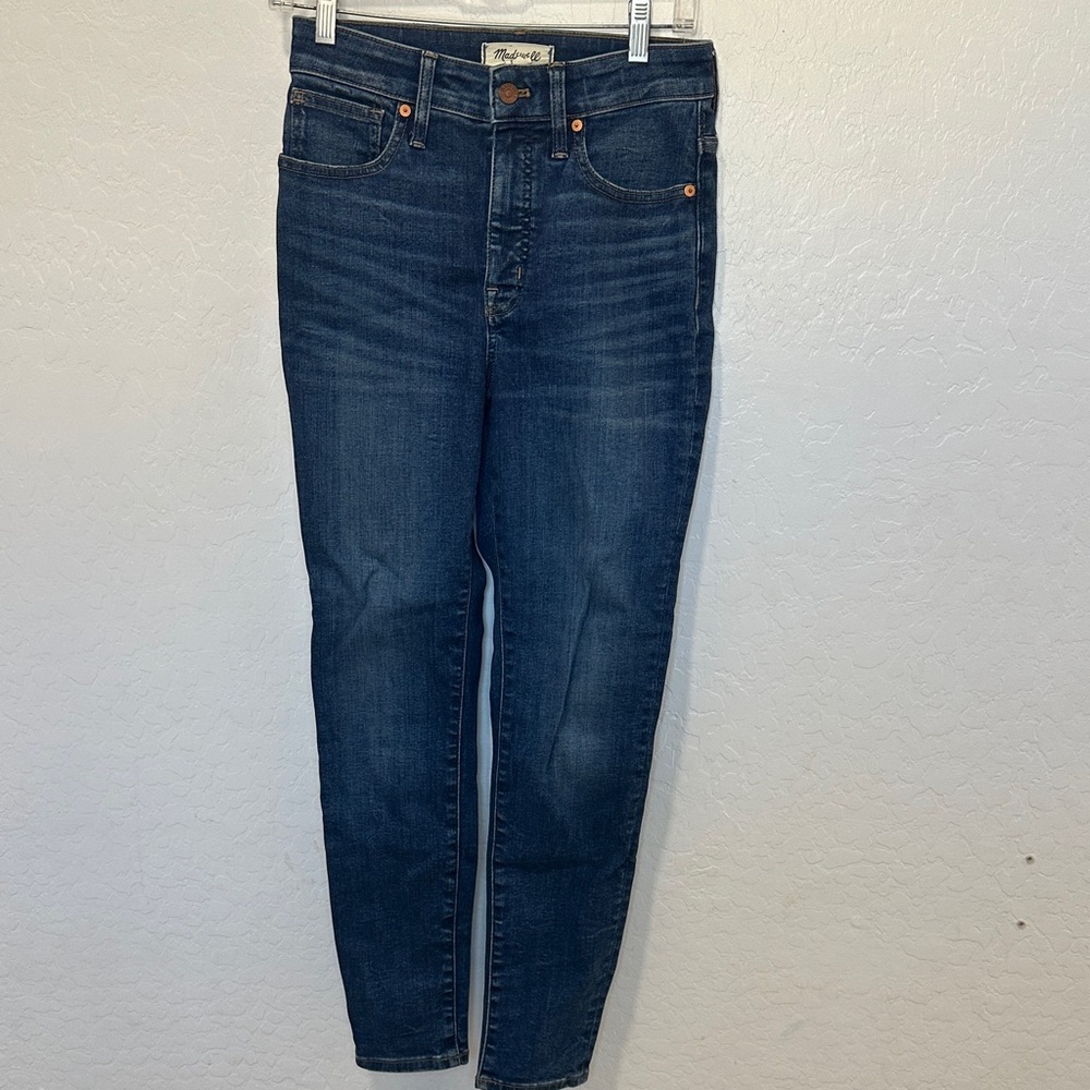 Dark Blue women’s High-Rise skinny 26 Women's Jeans madewell cotton denim dark